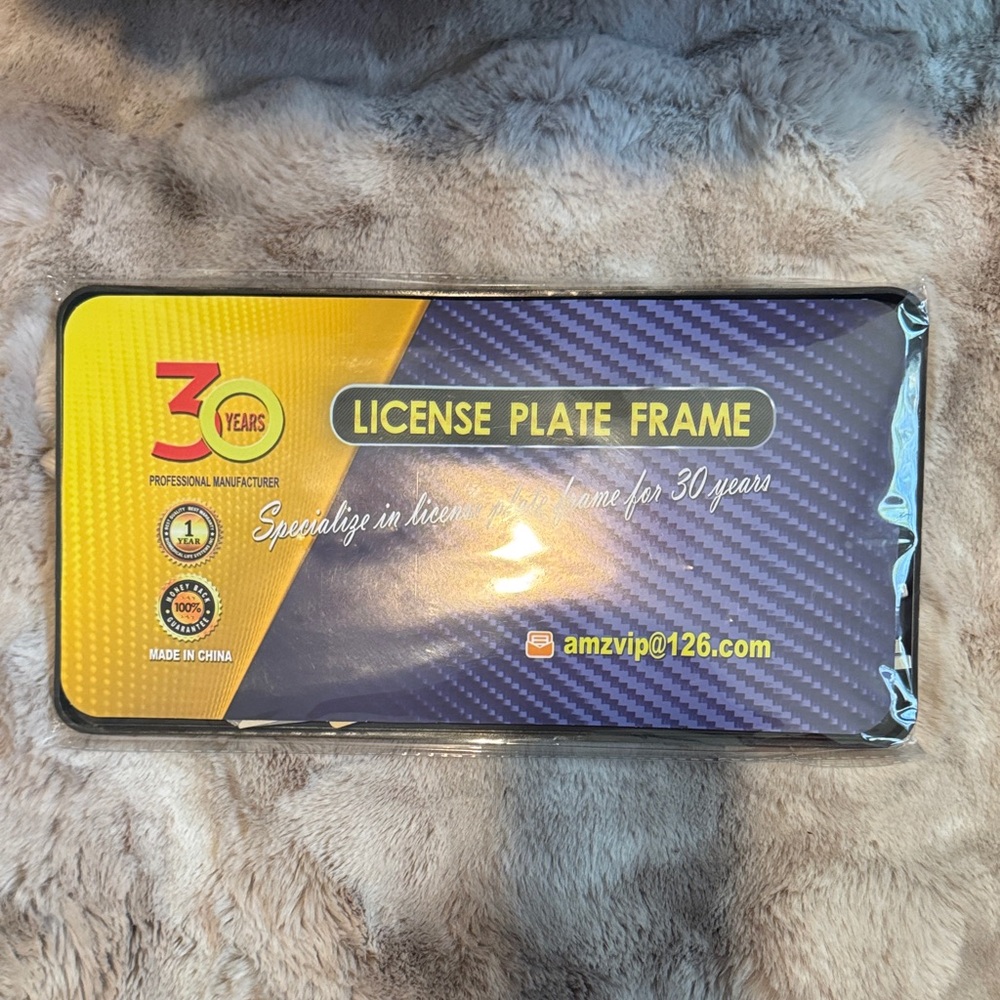 Black License Plate Frame
